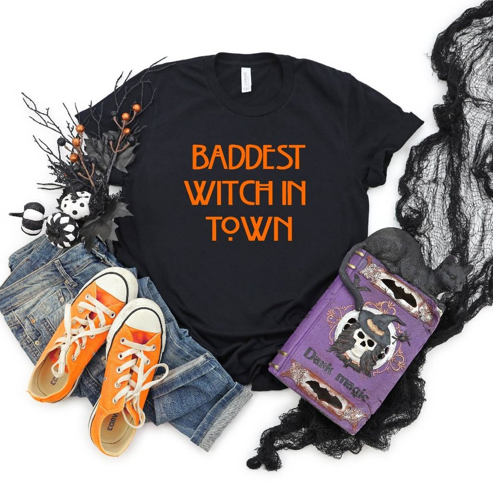 Handmade Tee/ T-Shirt/ Halloween/ Witch